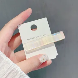 Korean Style Hair Clip  Girl Ins Mermaid Color Bangs Clip Headdress Duckbill Clip  Hair Accessories