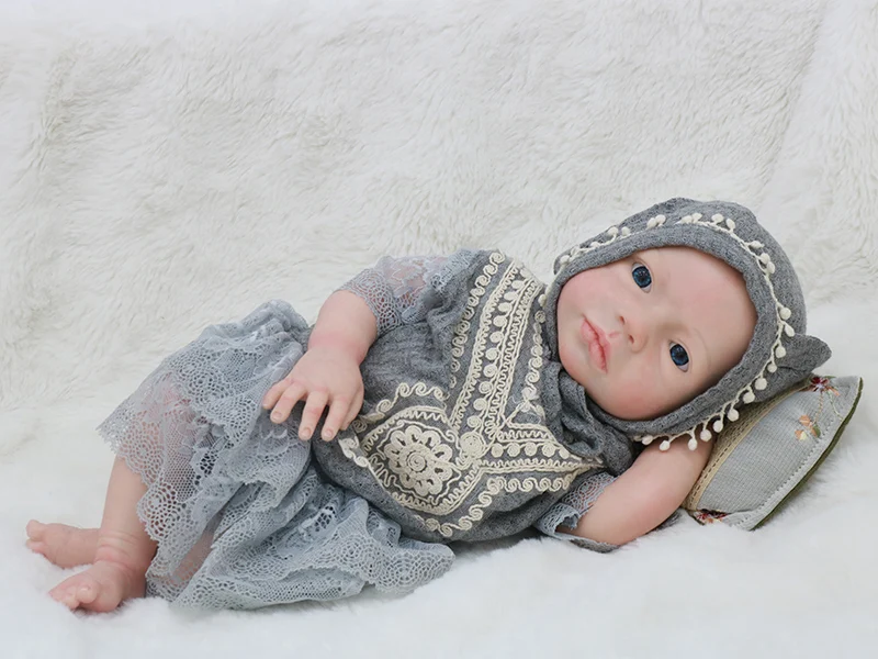 Cheap Real Silicone Alive Toy 18 Inch Lifelike Soft Vinyl Bebe Reborn Doll Boneca Baby Dolls For Kids