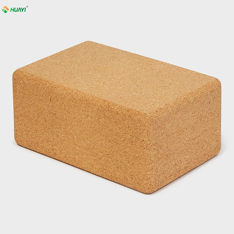HUAYI Cork Yoga Blocks 2 Pack Set, High Density Natural Cork Block, Performance Grade Yoga Bricks with Non Slip Surface