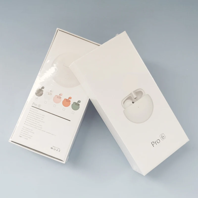 TWS Airs Pro 6 Headphone Noise Cancelling Headset Sport Stereo Wireless Earphones Handsfree Wireless pro6 Earbuds