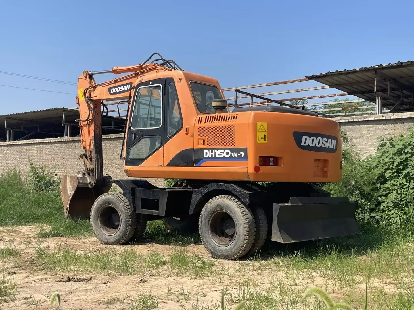 Doosan DH150W Южная Корея сделанный подержанный колесный экскаватор 90% новый doosan DH150W-7 DH150 DH 150 W