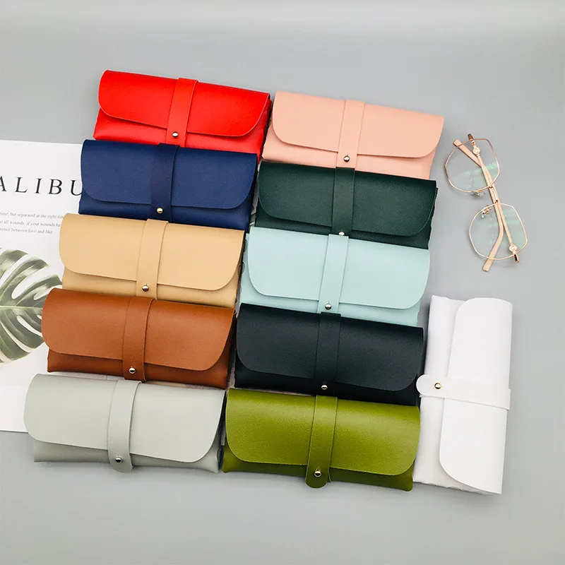 Small Red Leather Bags for Beautiful Lady Eyewear Cellphone Cases with Custom Logo Embossed