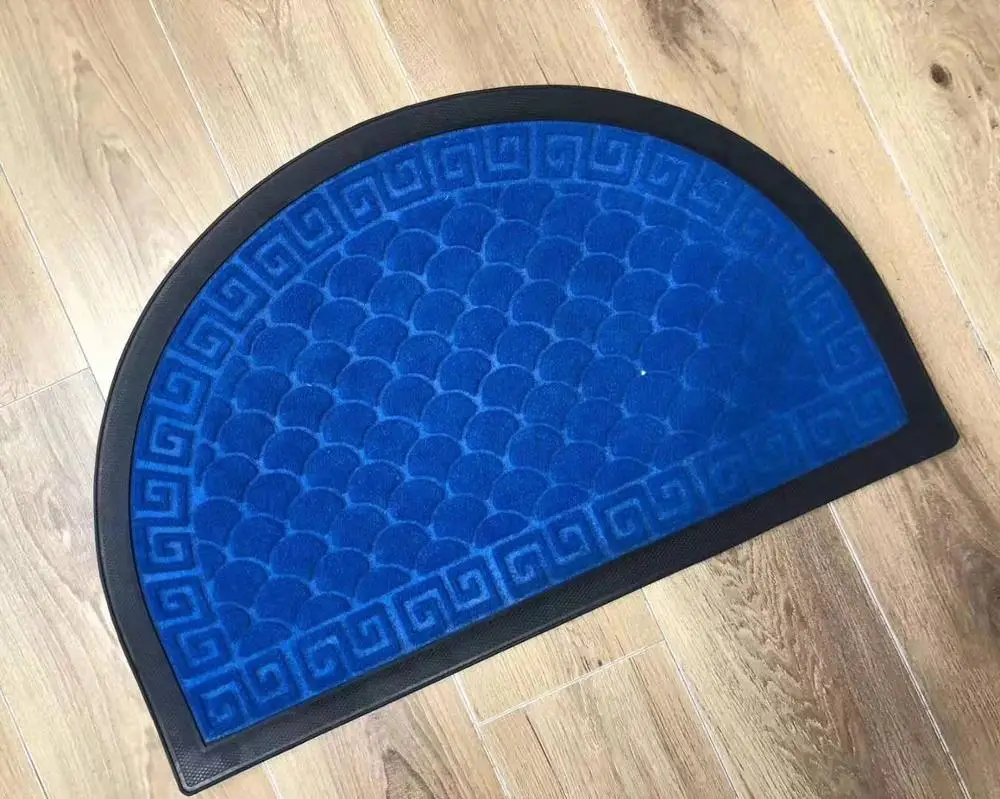 Anti slip outdoor custom embossed welcome logo entrance rubber  floor mat