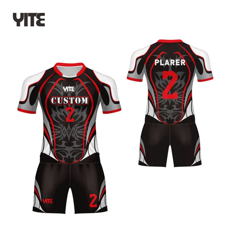 Men women rugby jersey 2021 printing sublimated rugby jerseys rugby suits