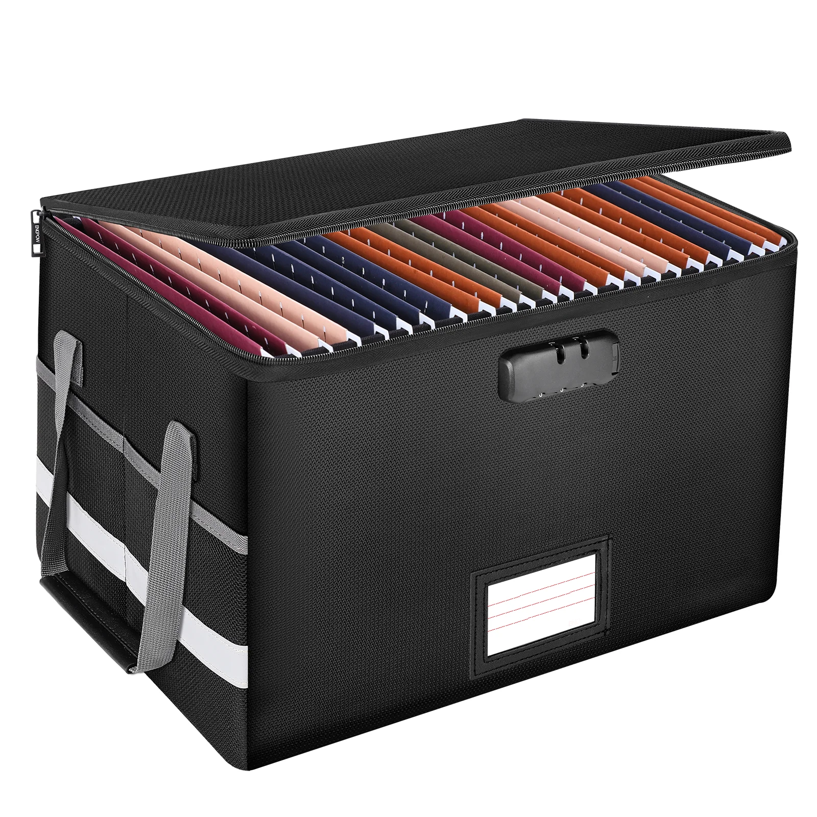 Water-resistant Fire proof 3-Layer File Storage Case Folding Type Fireproof Document Bag Organizer Box