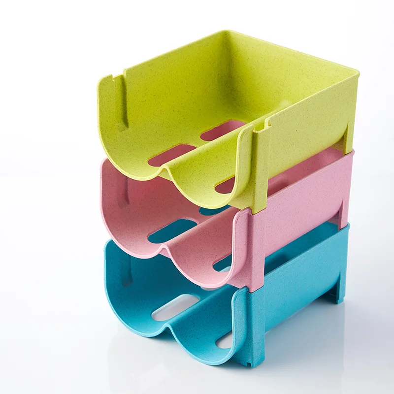 Creative refrigerator beverage storage box can stack beer cans drop-proof plastic storage rack