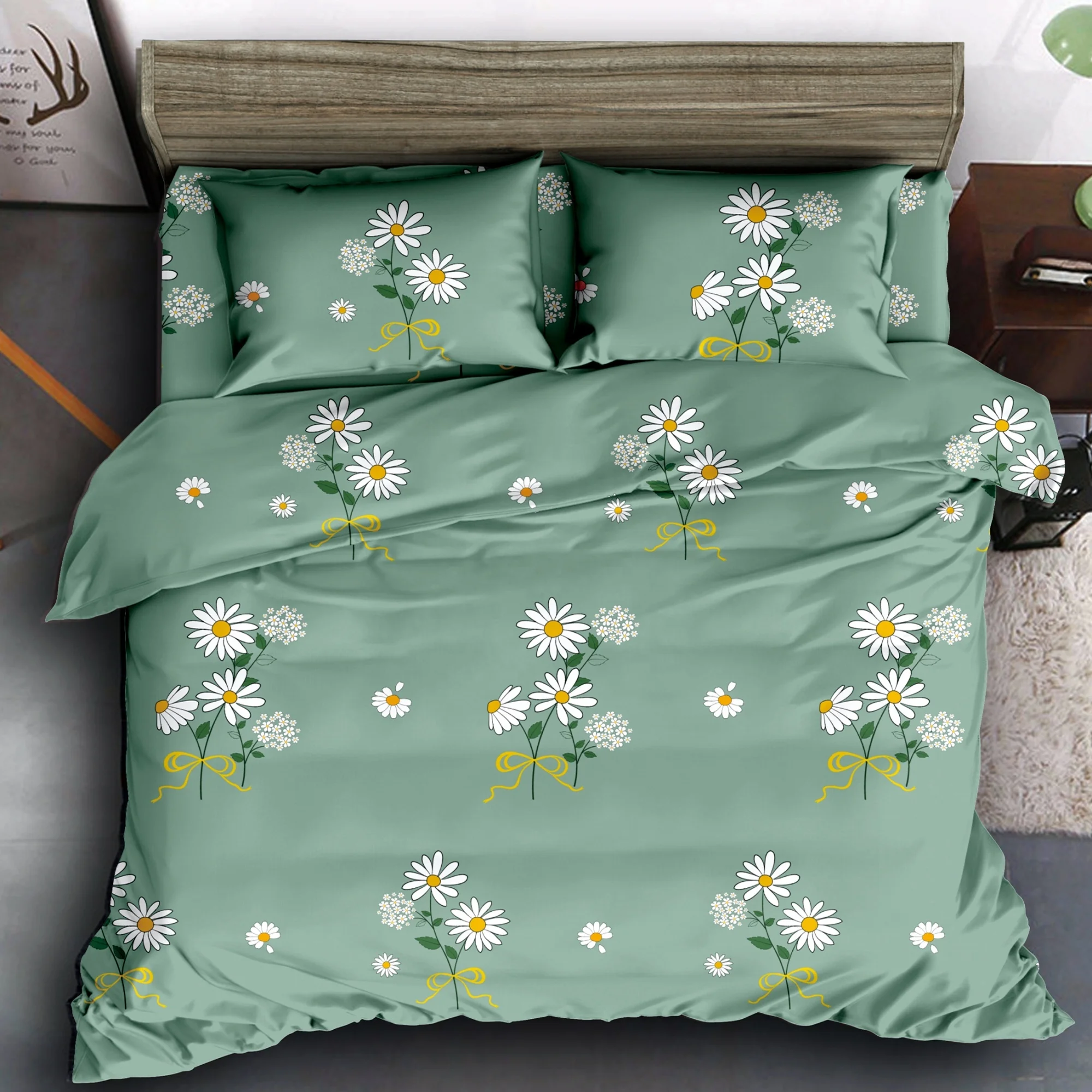 Super Supplier Pigment Printing Beautiful Flower Wholesale China Polyester 70GSM Printed Fabrics