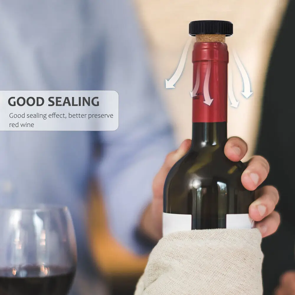 wholesale Eco-friendly T shape metal plastic wooden liquor brandy vodka bottle synthetic cork stopper