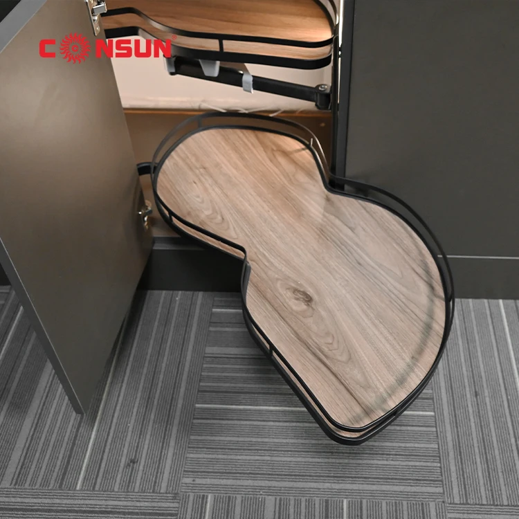 Cabinet Accessories drawer shelf revolving saucer S Corner kitchen storage cabinet revolving basket