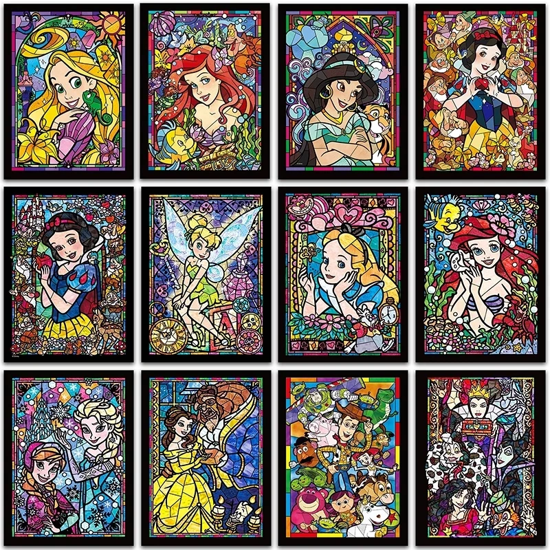 LANSURE mysterious Diamond Painting Mickey Cartoon DIY no color canvas Diamond Embroidery wall art painting for kids gift