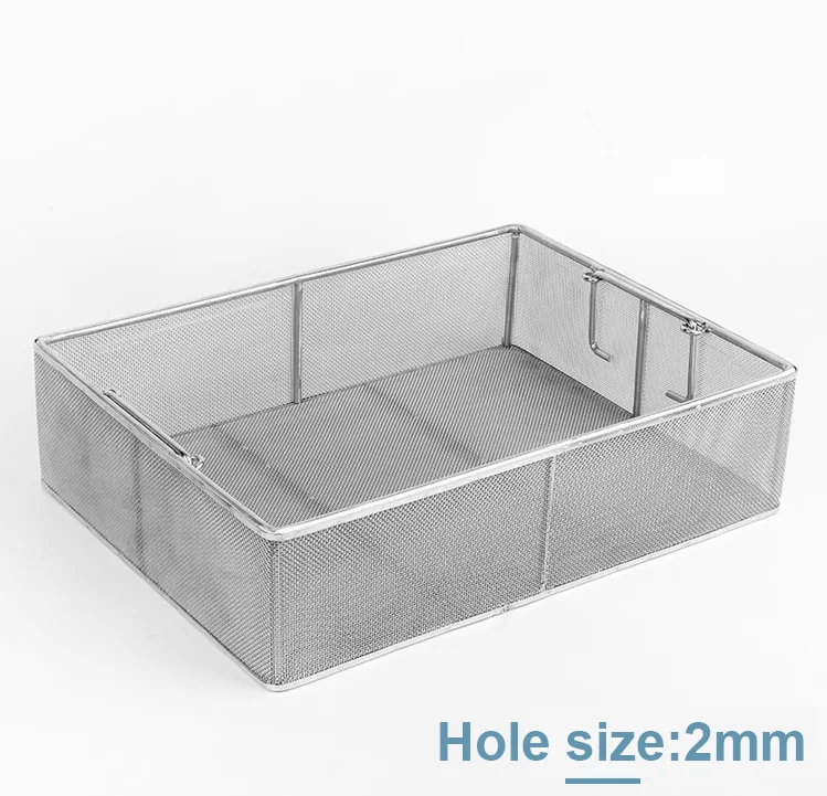 High quality stainless steel sterilization tray metal wire storage basket for surgical instruments