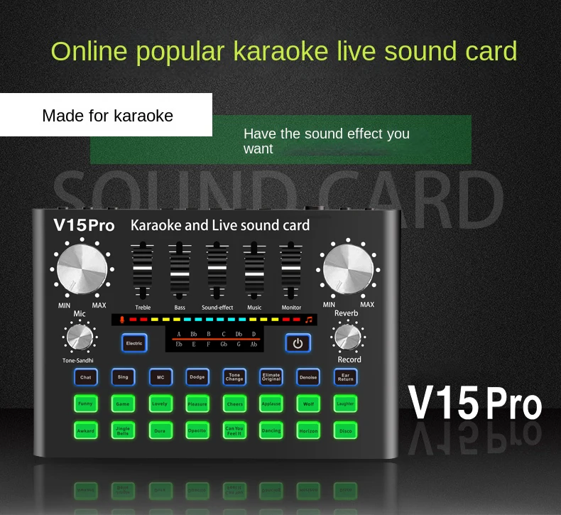 Professional Live Stream Vocal Sound Card Audio Interface Mixer Support Multi-Channel Mixing Sound Card
