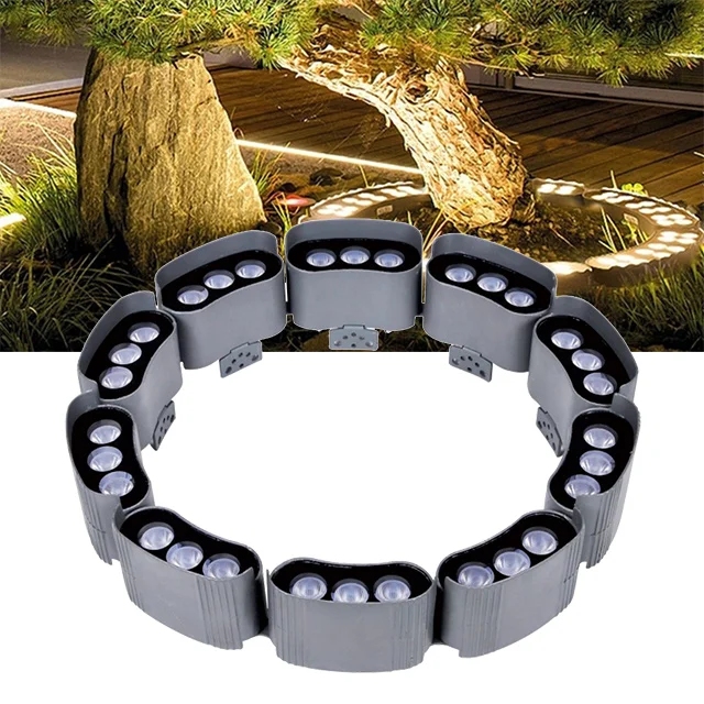 hug tree light ring lamp for palm tree aluminum dmx 512 rgb tree hugging light