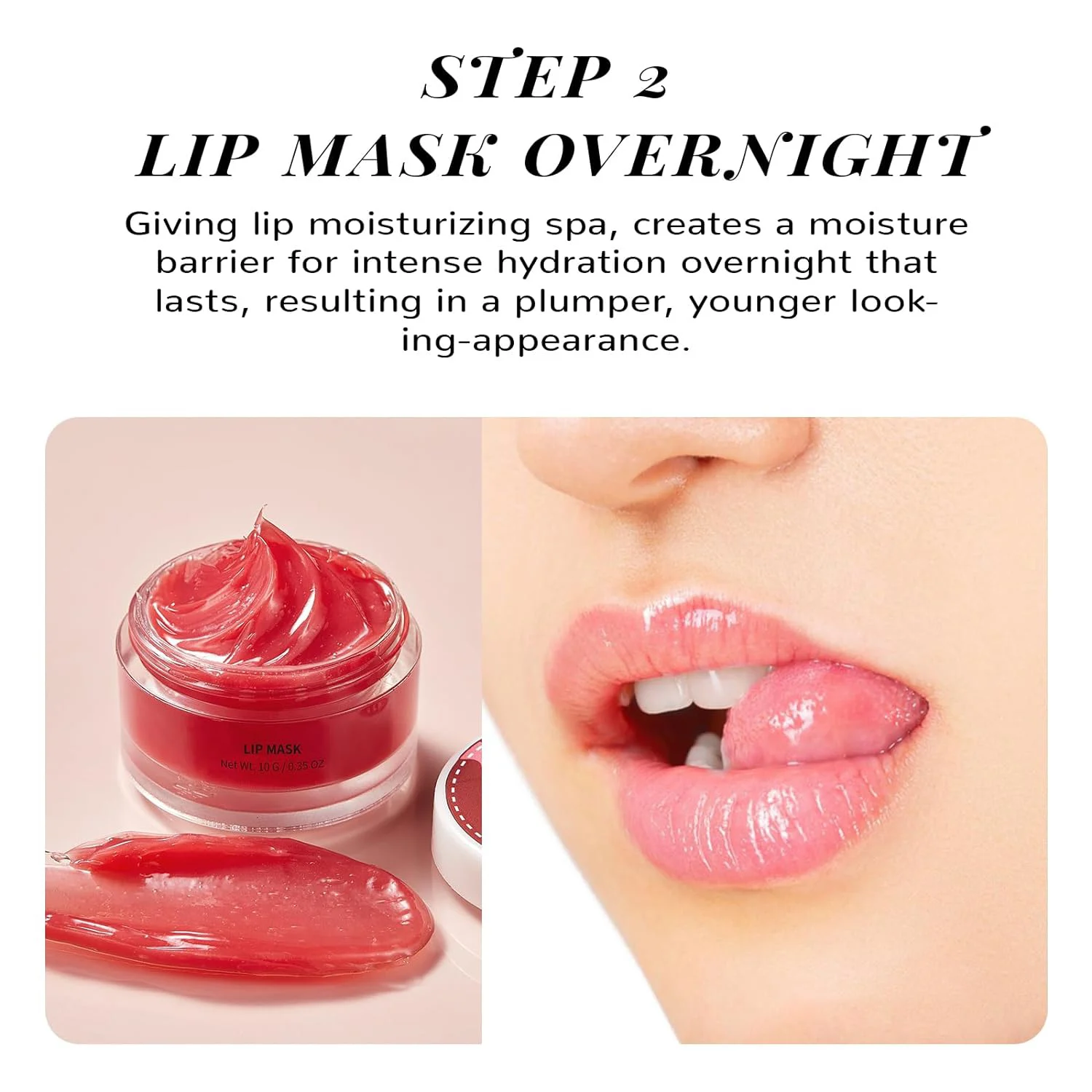 Private Label Lip Care Kit Strawberry Lip Treatment Sleeping Mask & Exfoliator Scrub for Dry Chapped Cracked Peel Lips Repair