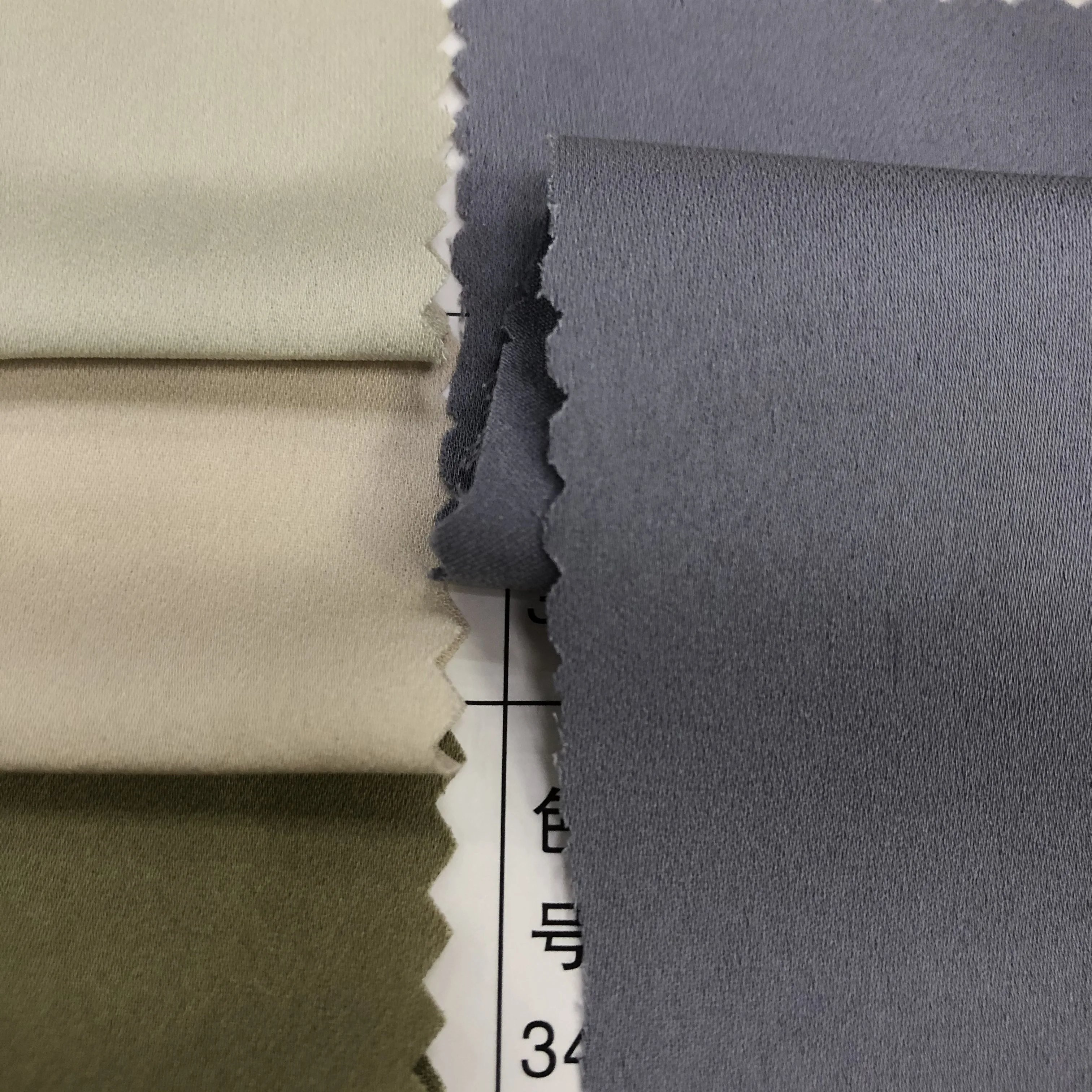 Crepe Satin Fabric for Women Garment 8822 Woven 100% Polyester Fabric Plain Dyed Poly 100% Polyester OEKO-TEX STANDARD fabric