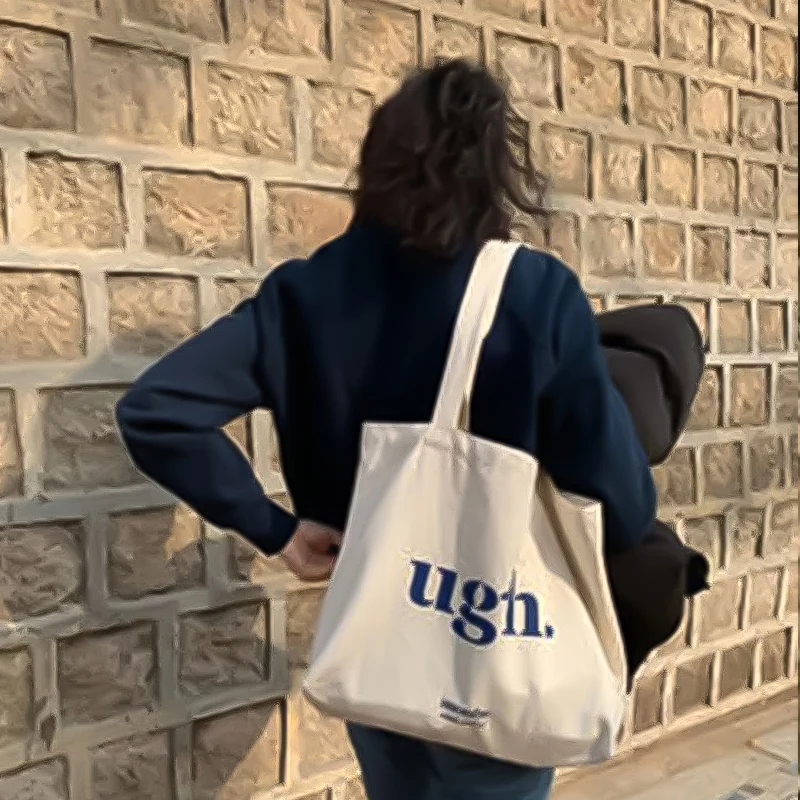 Custom Logo Printed Recyclable Plain Cotton Canvas Shopping Tote Bag