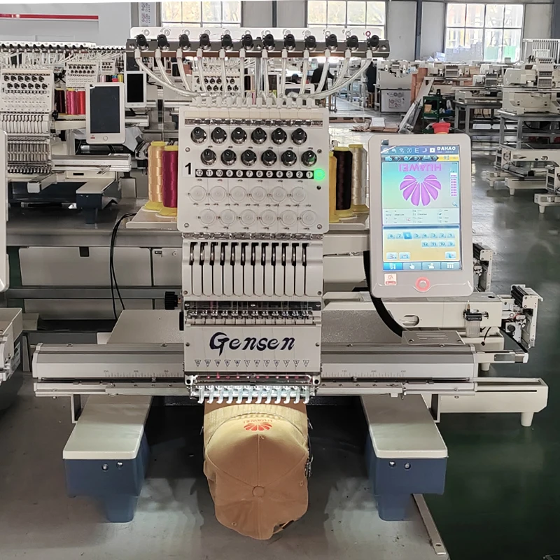 Factory Wholesale 12 15 Needles/colors Caps Shirts 3D logo Embroidery Machines Single Head Computerized with Cheap Price