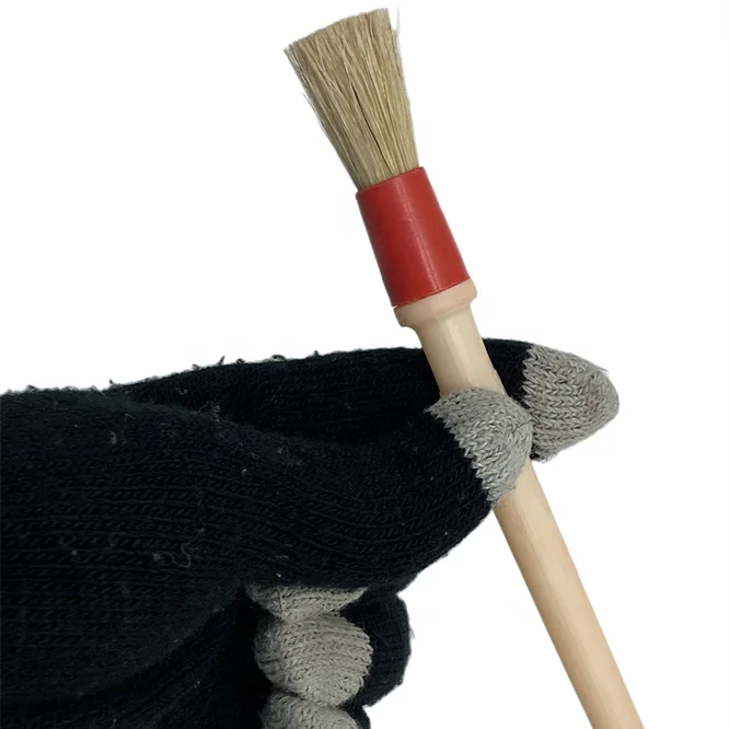 Round Sash Brush, No.8  with plastic ring and handle  for Chip Brush Italian technique  Chip round head Brush