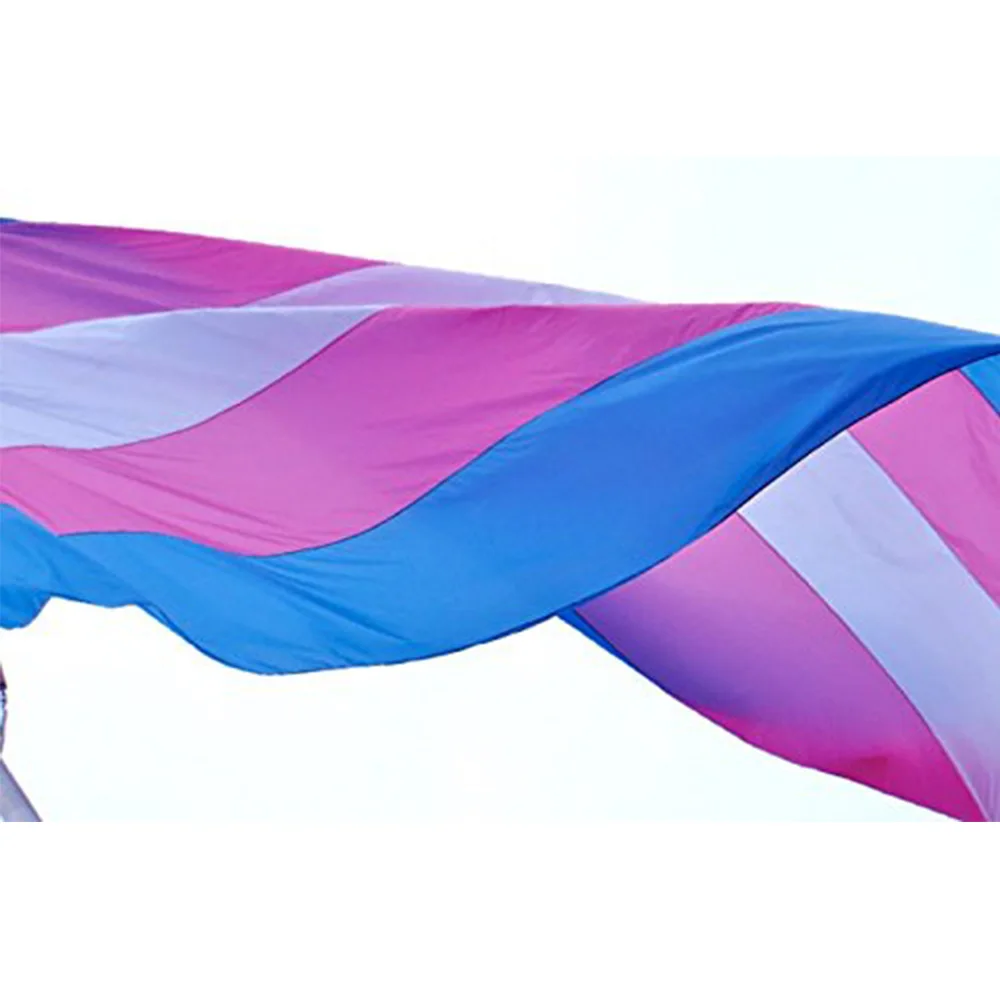 Polyester Pink Blue Stripes Rainbow Flag 3x5 FT 90x150cm Transgender Flag Trans Pride Flag LGBT For Decoration