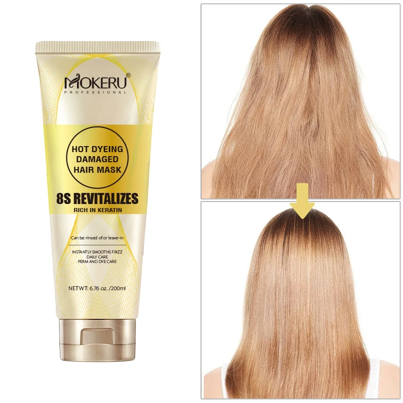 Wholesale Organic Protein Keratin Smoothing Hair Mask for Hair Repair Treatment 8S Revitalizes Hot Dyeing Damaged Hair Mask
