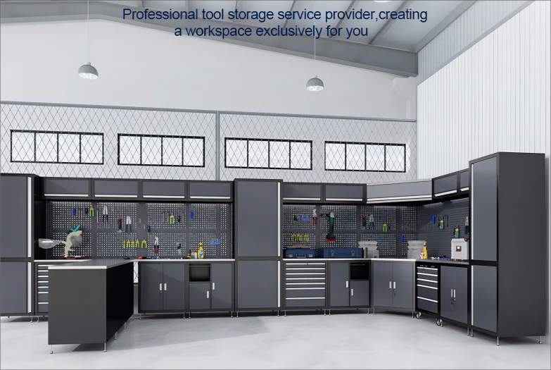 PULAGE OEM ODM  Mobile Tool Trolley Workbench Heavy Duty Steel Workshop Garage Combined Tool Cabinet For Efficient Storage