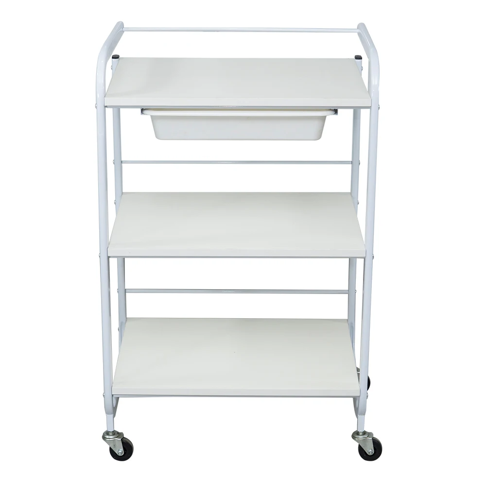 aimeigao  cheaper Glass beauty trolley. the tray is glass and the framework is iron . very durable salon trolley R-216B