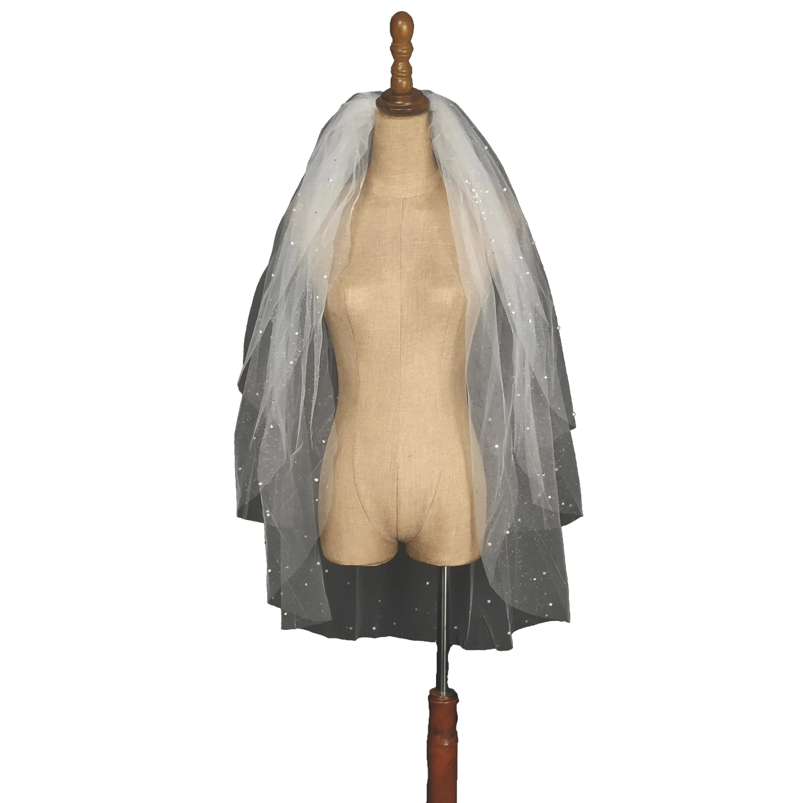 
Pearl glitter diamond magic craft Modern Bride wedding accessories wedding party 1.5 m veil 