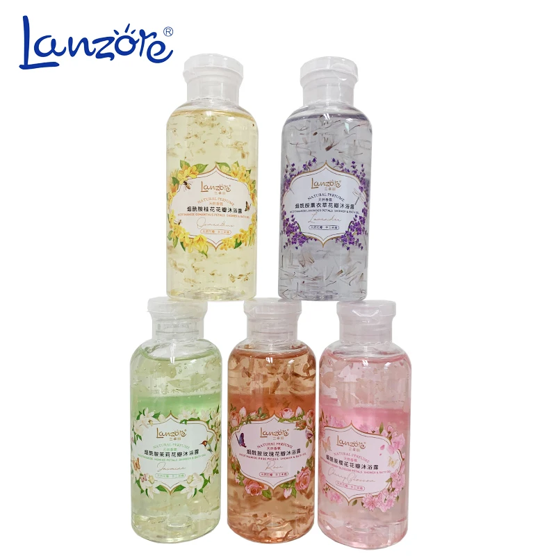 
Household natural petals shower gel 1000ml soft foaming body wash 