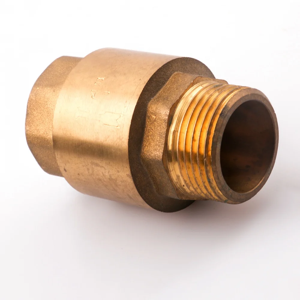 Vertical spring non-return brass core water check valve hydraulic non return valve