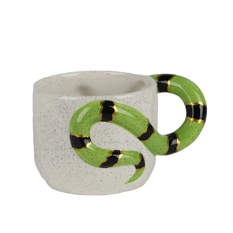 New Custom 3d Ceramic 3D Snake Mug,Cartoon Snake Cup,Custom Animal Cups Mug