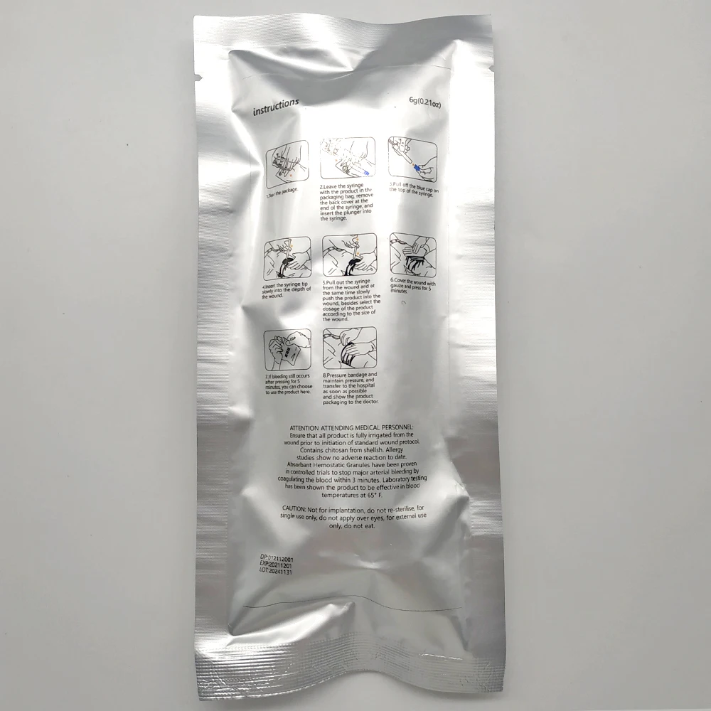 Порошок хитозана гемостатический порошок стерильные гемостатические частицы быстрое заживление быстрая экстренная Гемостатическая пудра