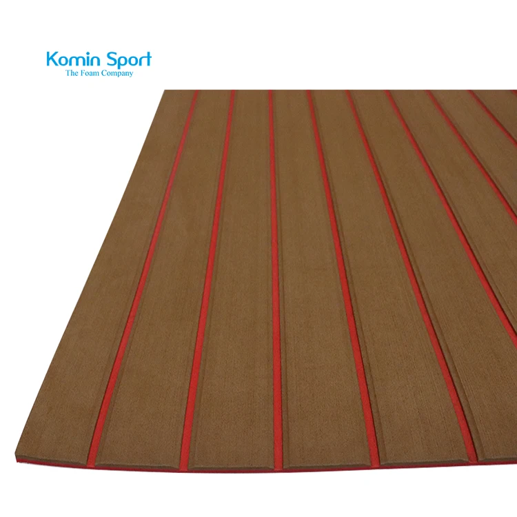 Non slip eva synthetic teak decking floor customizes eva foam deck