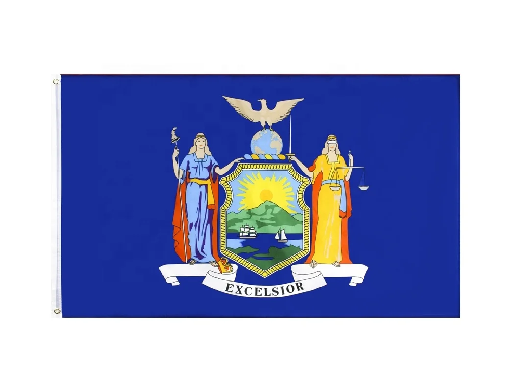 3x5ft stock New York Flag Hot Selling 90x150 Cm Normal Size High Quality Banner