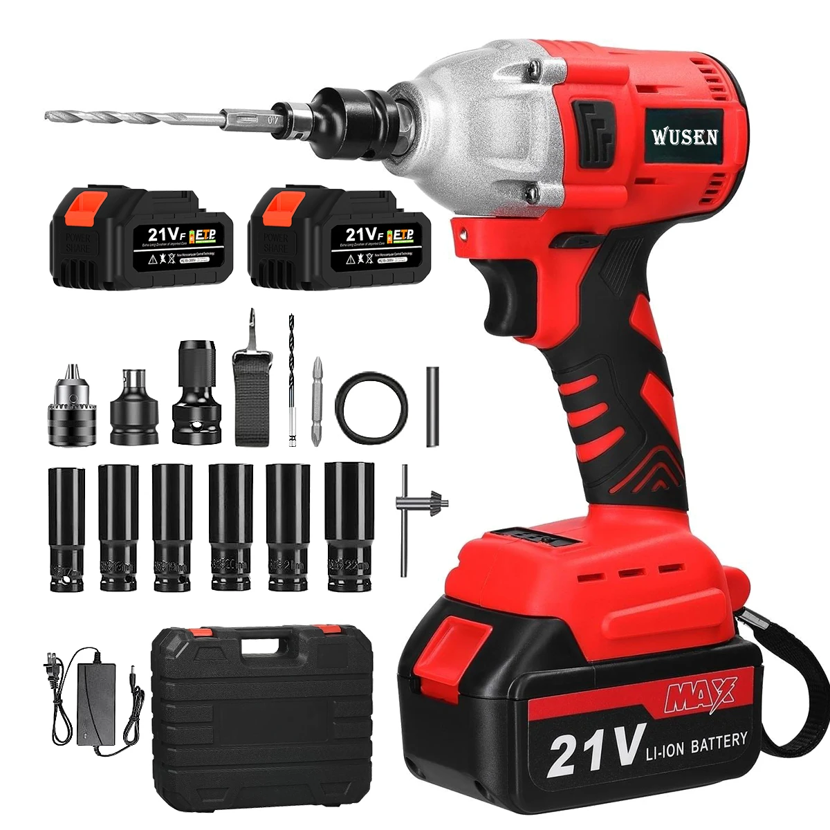 rechargeable cordless power tool brushless impact wrench battery cordless impact wrench 21V electric impact wrench power tools