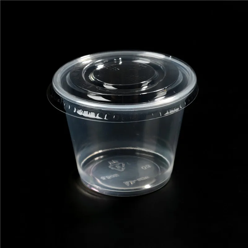1oz Take away food sauce container disposable plastic 30 ml portion cups with lids