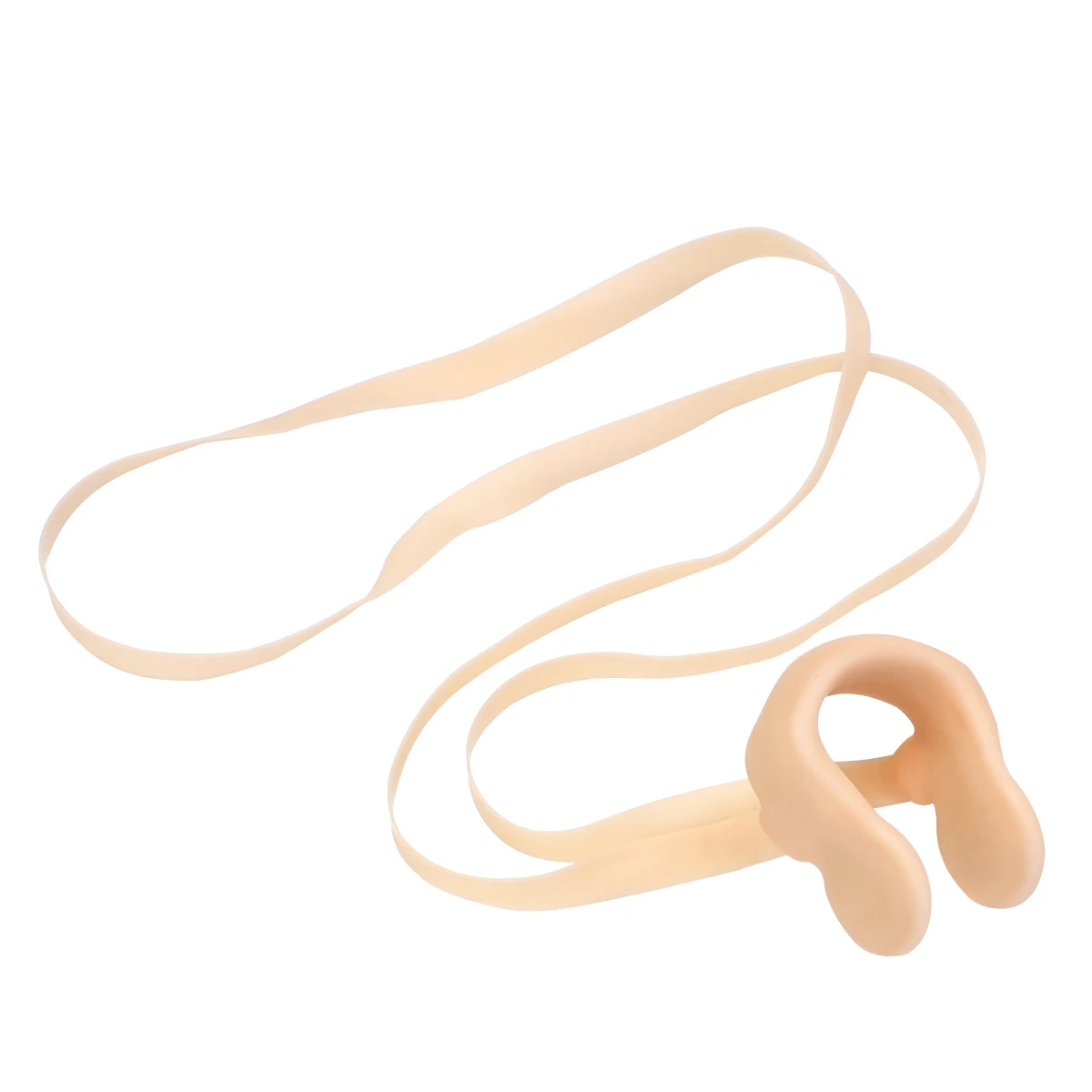 Nose Clip Silica Gel Swimming Nose Plug Swimming Accessories with Elastic String for Kids and Adults, Beige