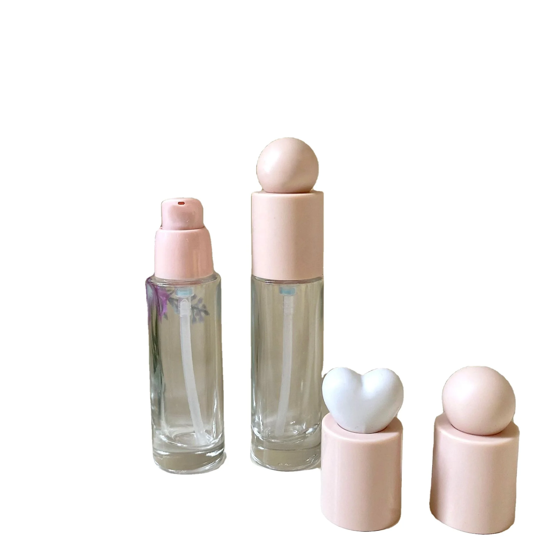 30 ml heart top sample spray bottle cosmetics made with pump