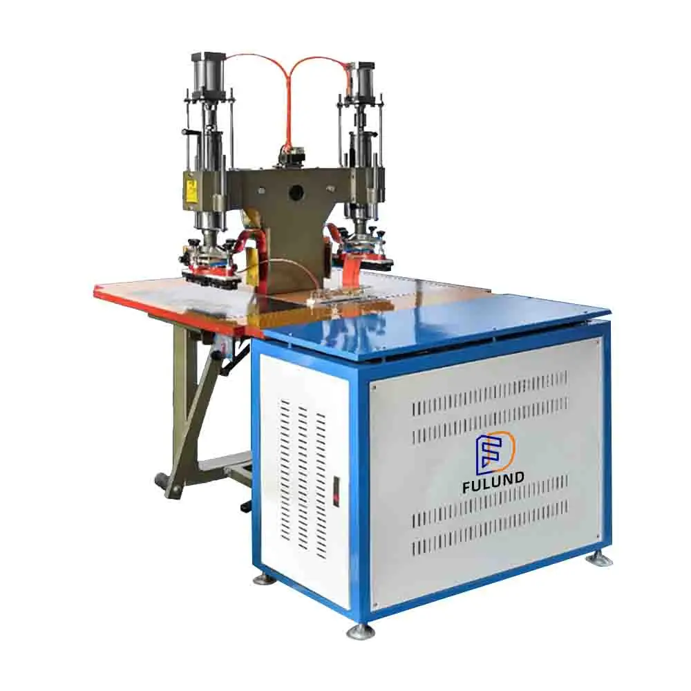 high frequency double heads HF welding leather embossing machine Double pneumatic high frequency machine