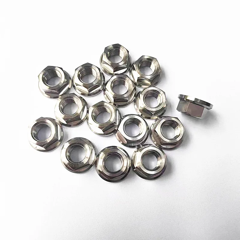 DIN6923 Titanium flange hexagon nut M8