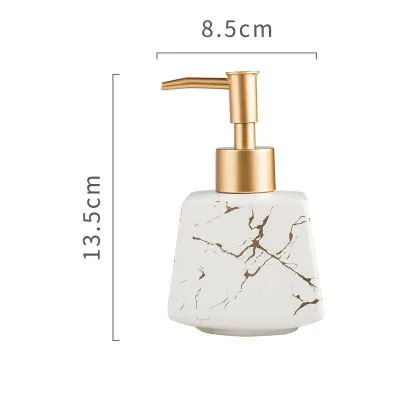 260MLPortable Marble Texture Ceramics Lotion Bottles Latex Shampoo Bottles Liquid Soap Dispensers Bathroom Supplies