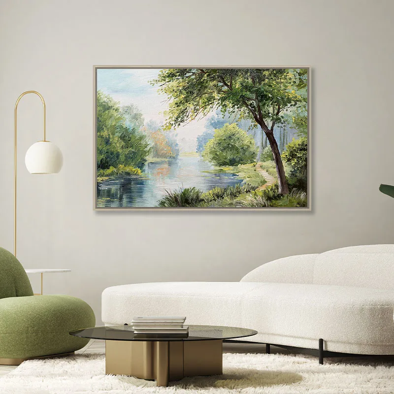 Handmade Paintings Foreign Trade Hot-Selling House Landscape Painting Oil Paint Home Decoration Painting