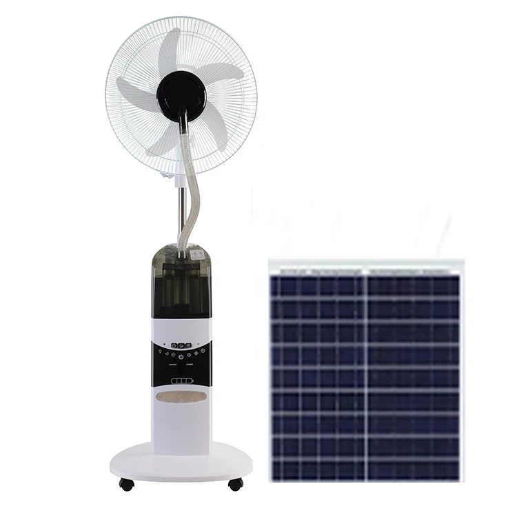 Cooling air fan outdoor fan water mist rechargeable mist spray  solar fan rechargeable