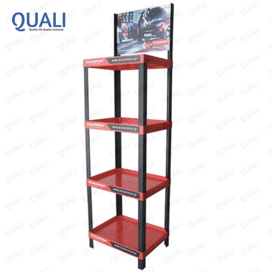 Quali Modular Beverage Display Shelf Oil Station Advertising Display Racks