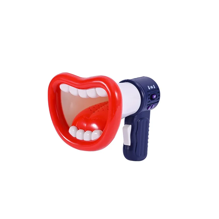 Funny Kids Voice Changer Mouth Shape Loudspeaker Interactive Toy Trumpet Recording Microphone Toys