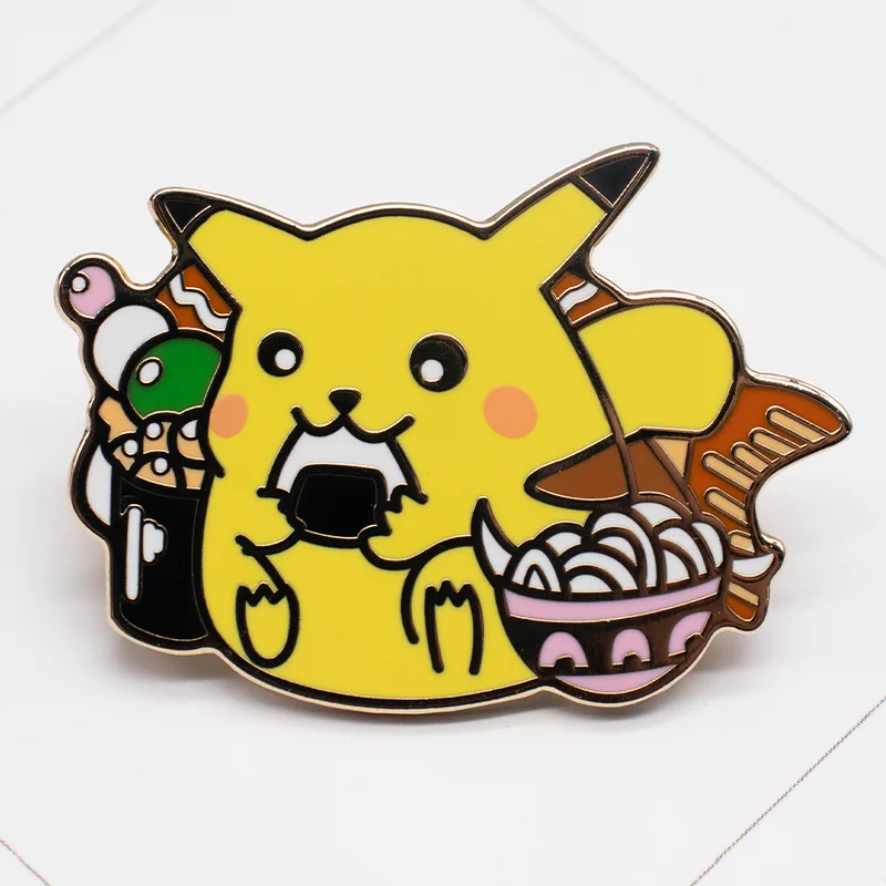 Hot Selling Custom Cute Logo Plating Metal Badge Custom Lapel Pin Hard Enamel Pin With Chain