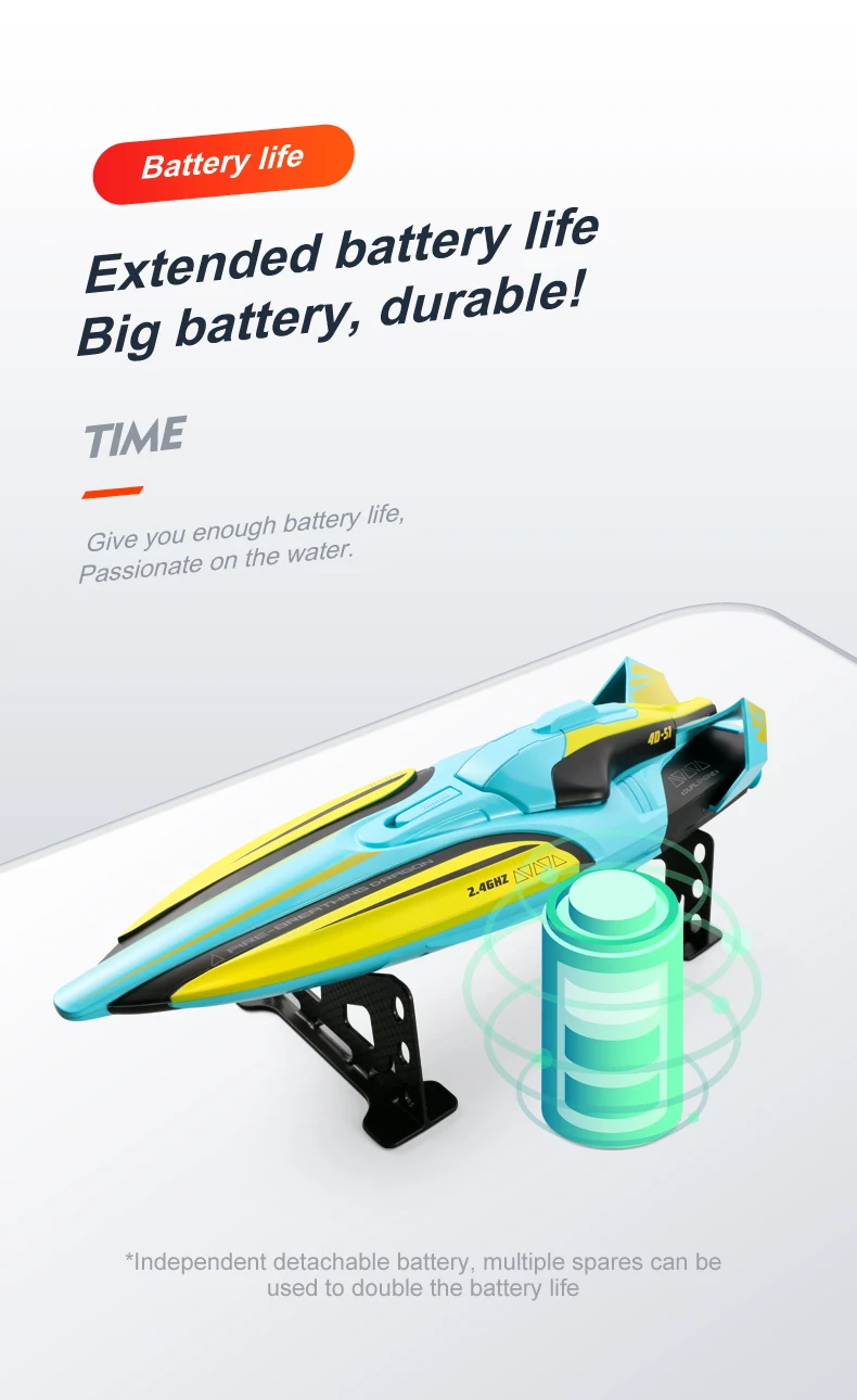 4D-S1 30km/h high speedboat wireless remote electric water monster yacht 100m dual motor anti-collision racing boat ship