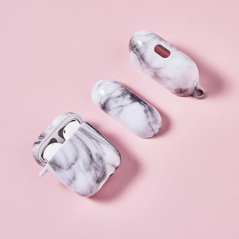 In stock For airpods accesories High quality opal shell marble earphone case For airpods 4 cases