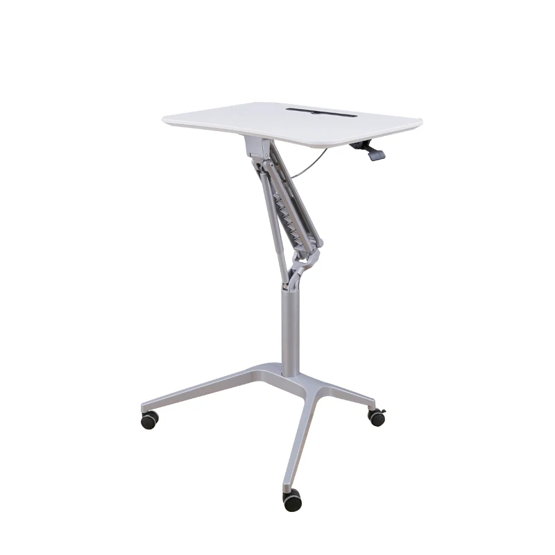 Best Selling Gas Spring Adjustable Sit Stand Laptop Workstation Computer Cart Mobile Standng Desk