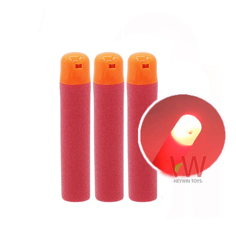 EVA bullets with light Refill Clip bomb Red Sniper Darts toys soft foam bullets guns Outdoor toy (HM8G)