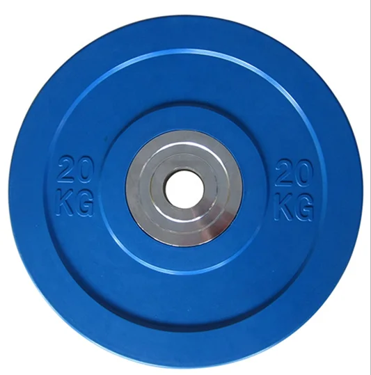Wholesale Gym Equipment Weightlifting 5 10 15 20 25 KG  CPU&Rubber  Colored  Bumper Weight Plate